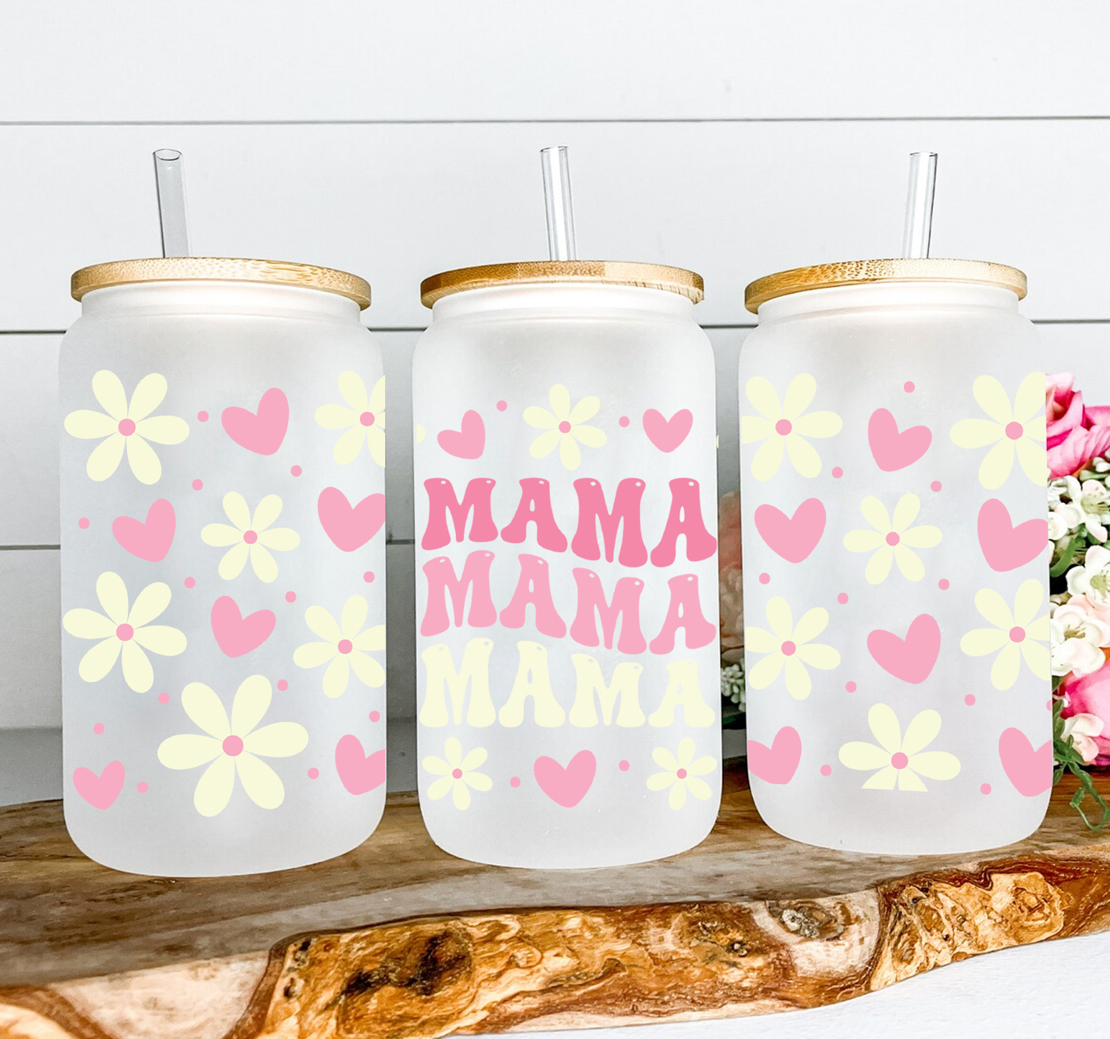 Mama Flowers Wrap UV DTF Sticker