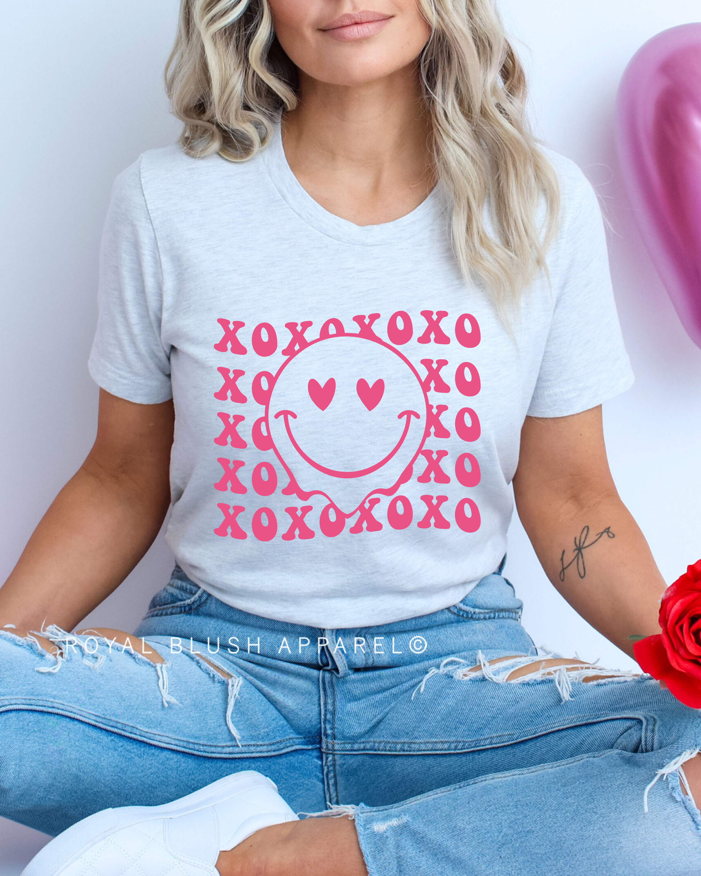 Smiley Face XOXO Full Color Transfer