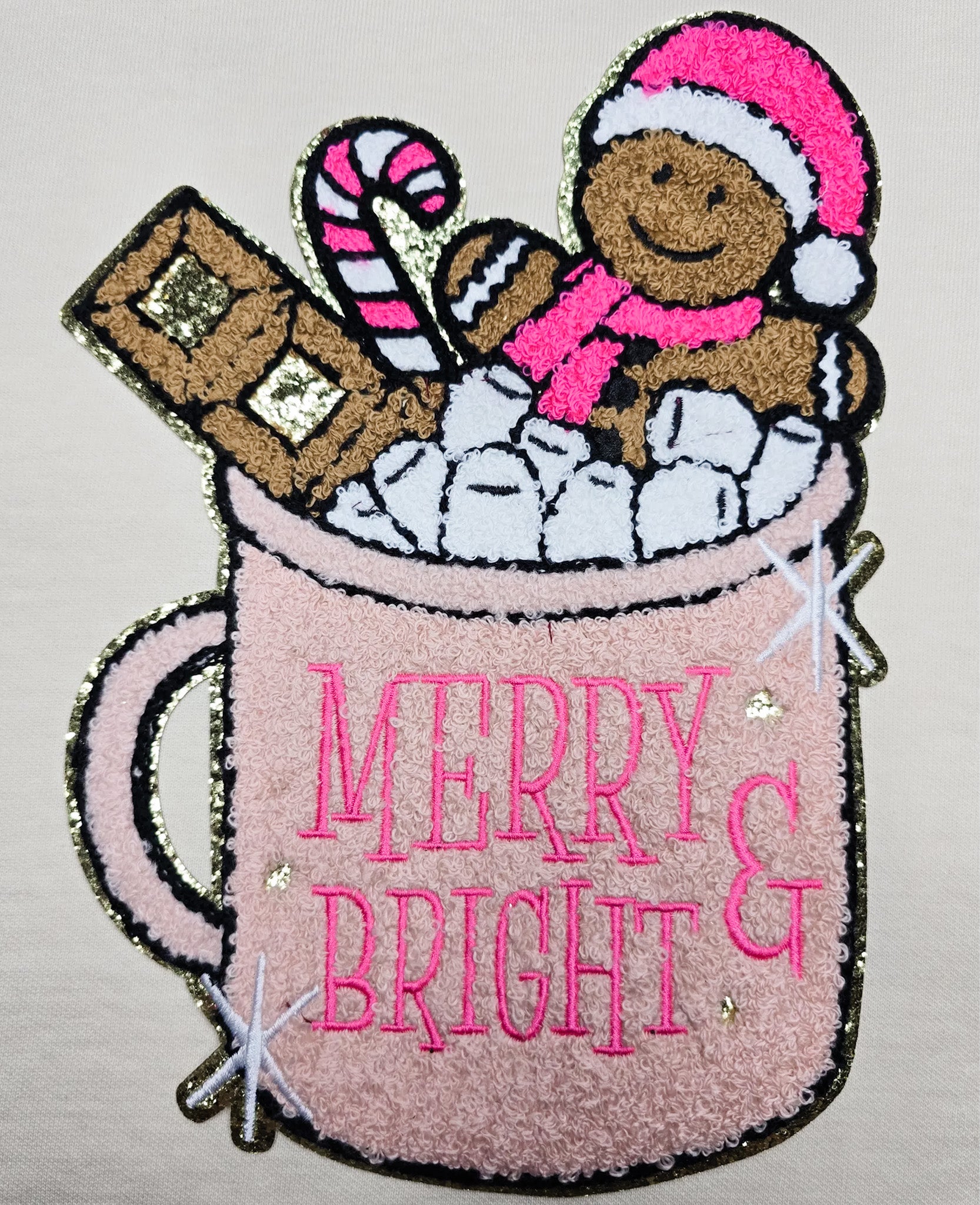 PRE-ORDER Mug Merry & Bright Chenille Patch