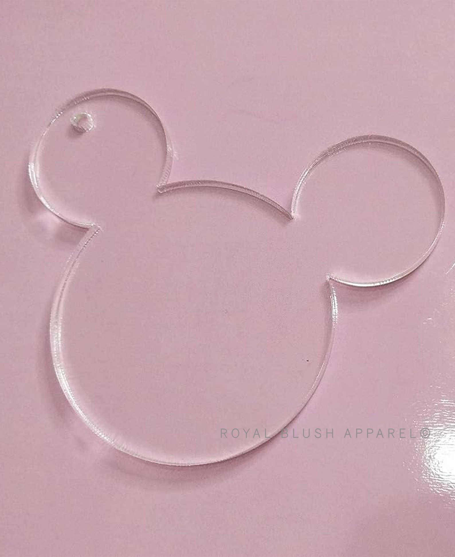 Clear Mouse Ears 3" Acrylic Ornament