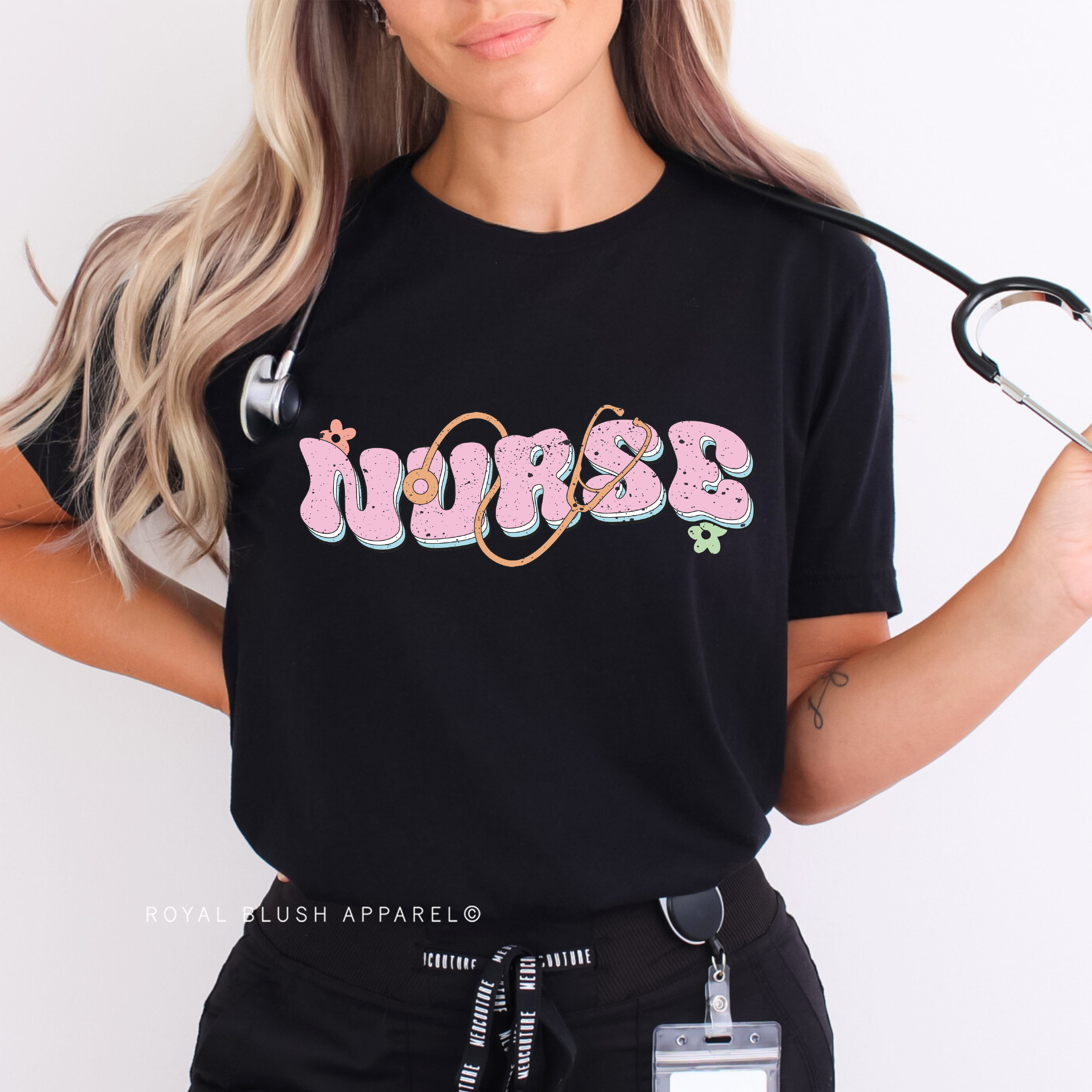 Retro Nurse Full Color Transfer