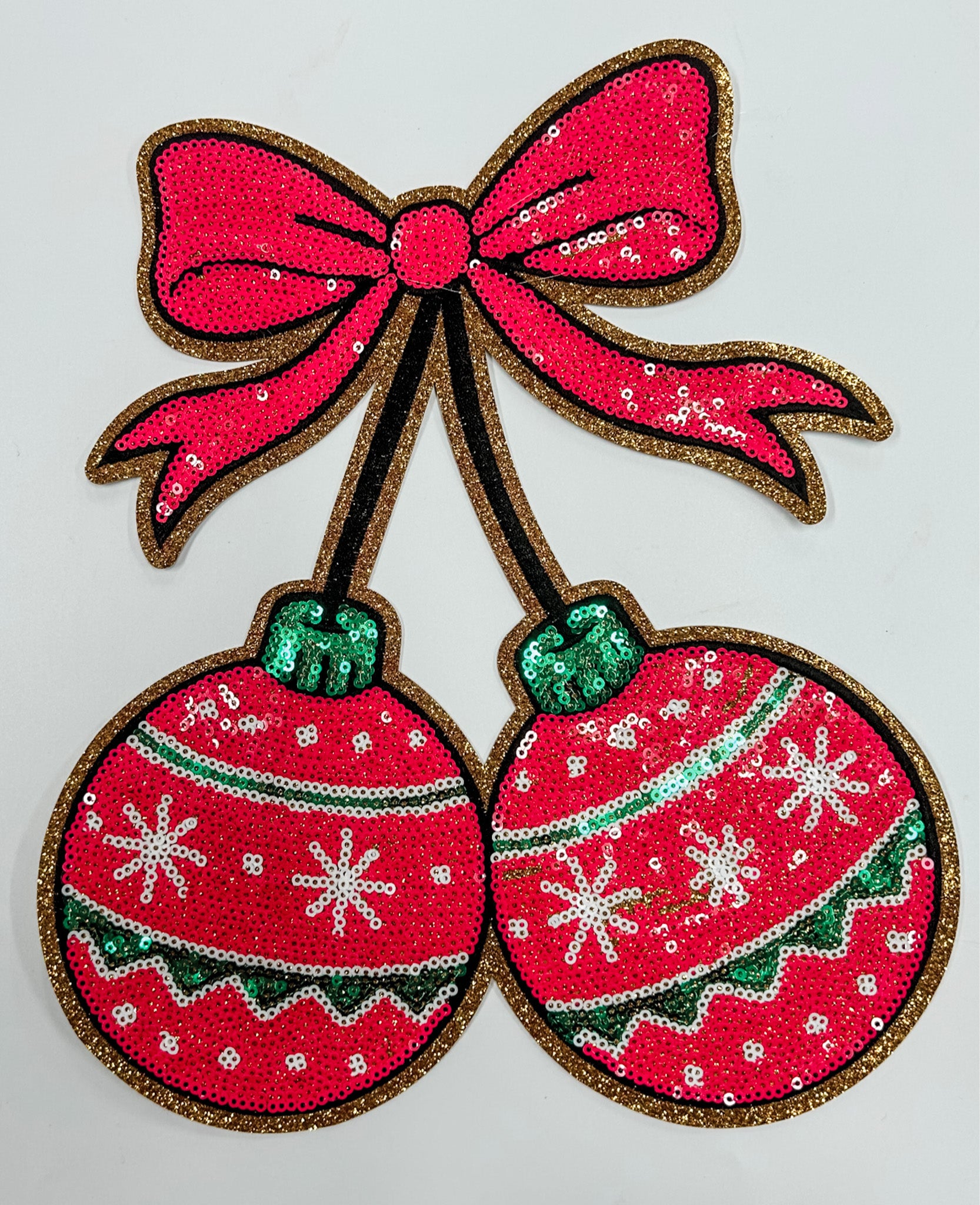 Ornament Cherries Sequin Patch