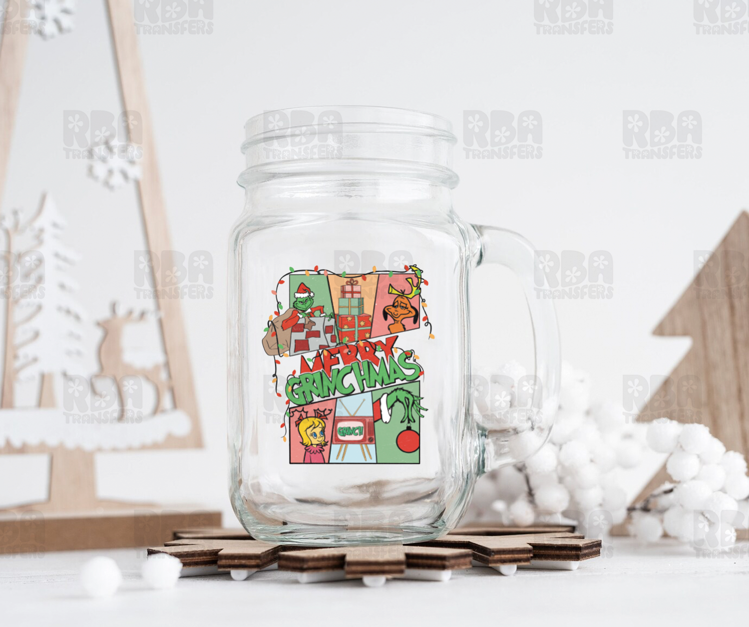 Poster Merry Grinchmas UV DTF Sticker
