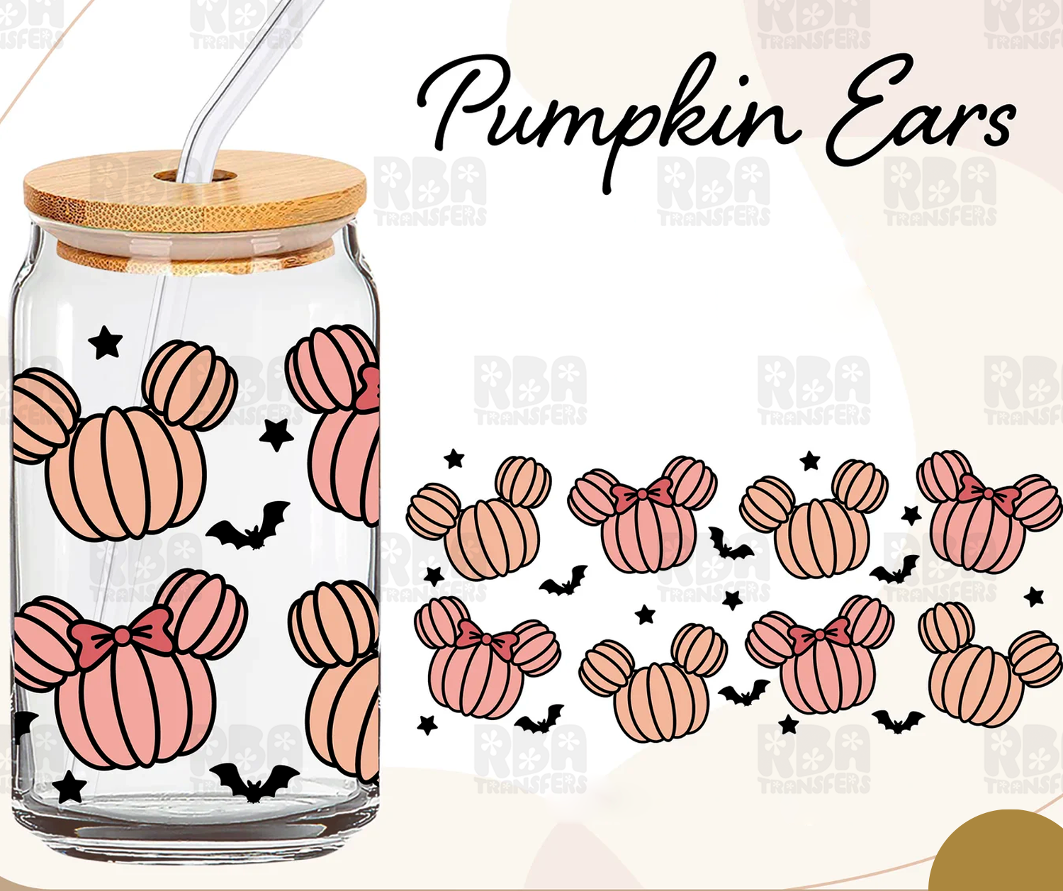 Pumpkin Ears Wrap UV DTF Sticker