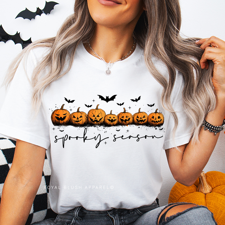 Pumpkin Lineup Spooky Season Full Color Transfer