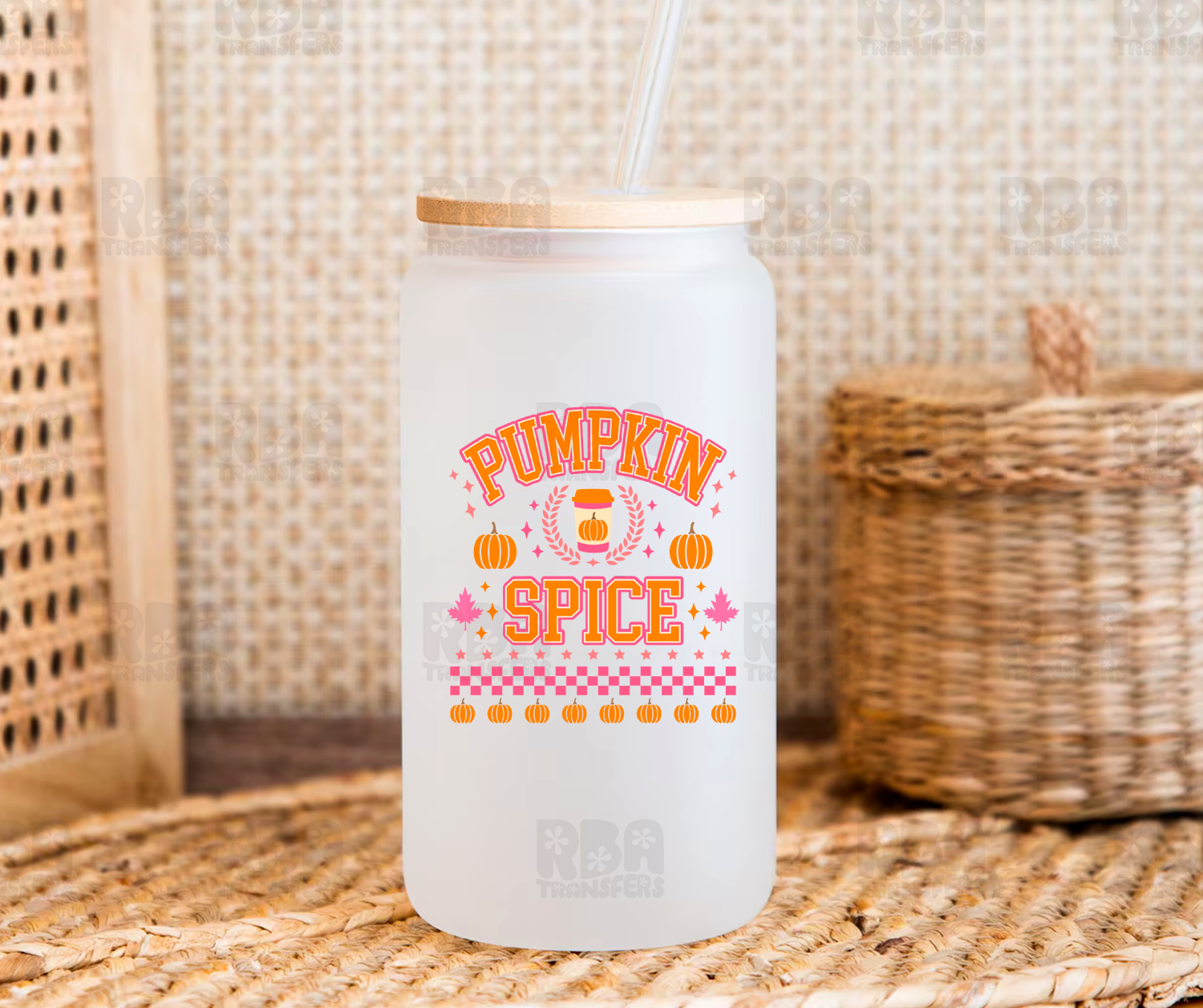 University Pumpkin Spice UV DTF Sticker