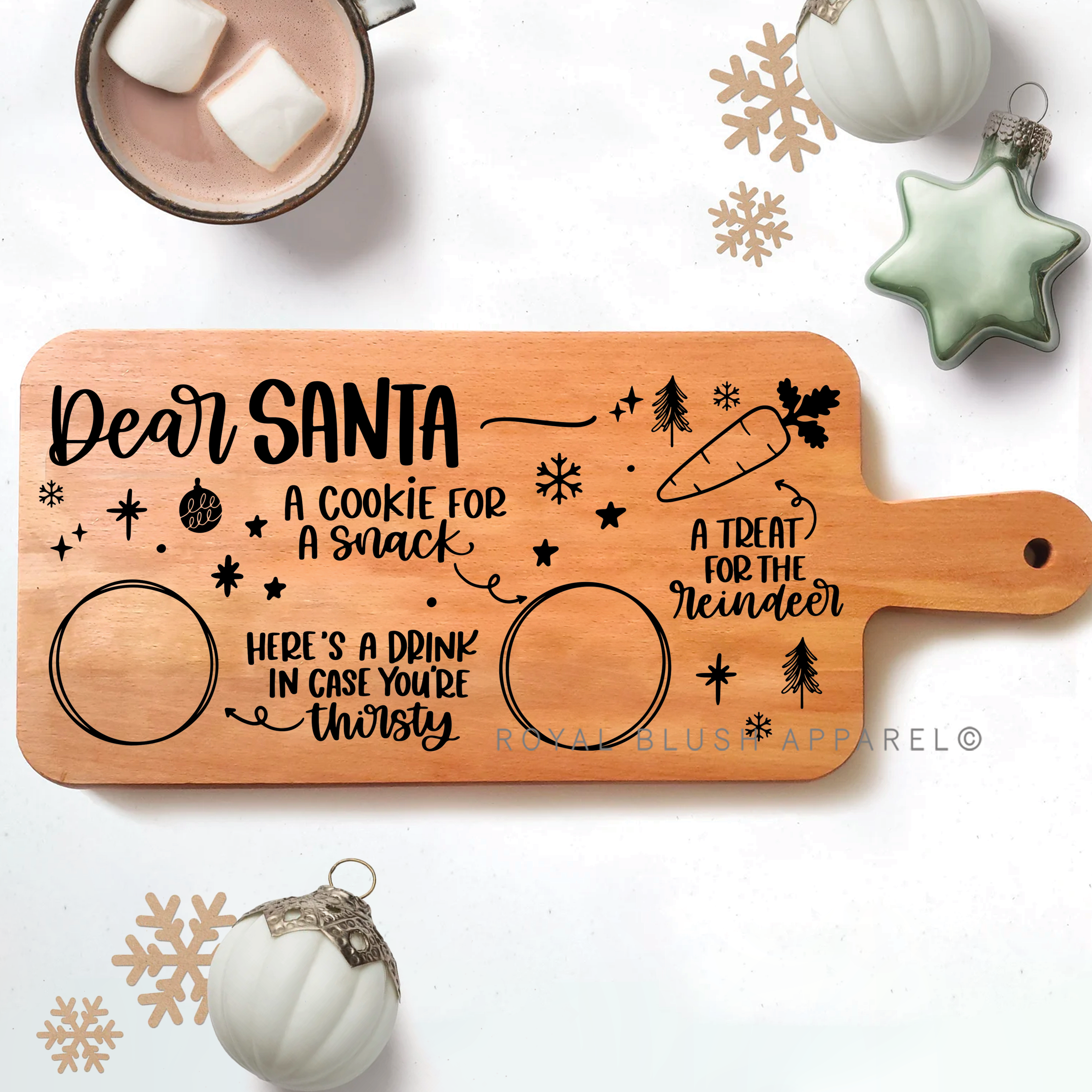 Dear Santa Board Long UV DTF Sticker