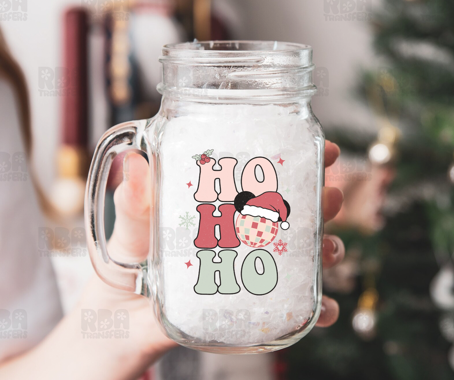 Santa Hat Ho Ho Ho UV DTF Sticker