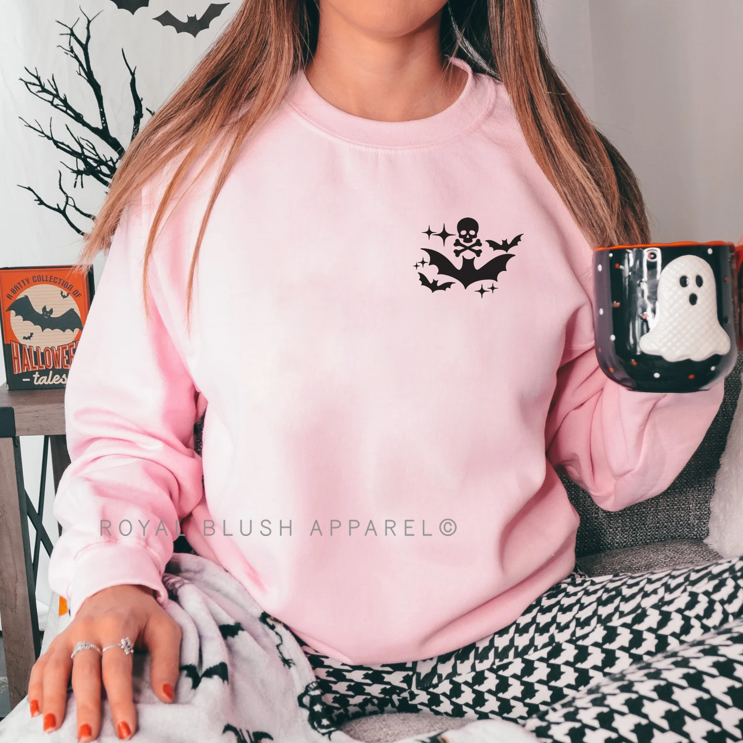 Pocket Skull & Bats Full Color Transfer
