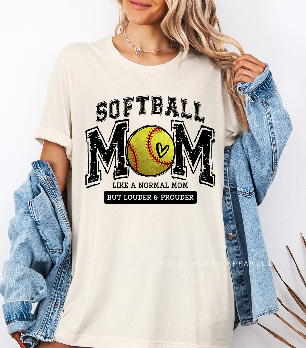 Softball Mom Louder & Prouder Full Color Transfer