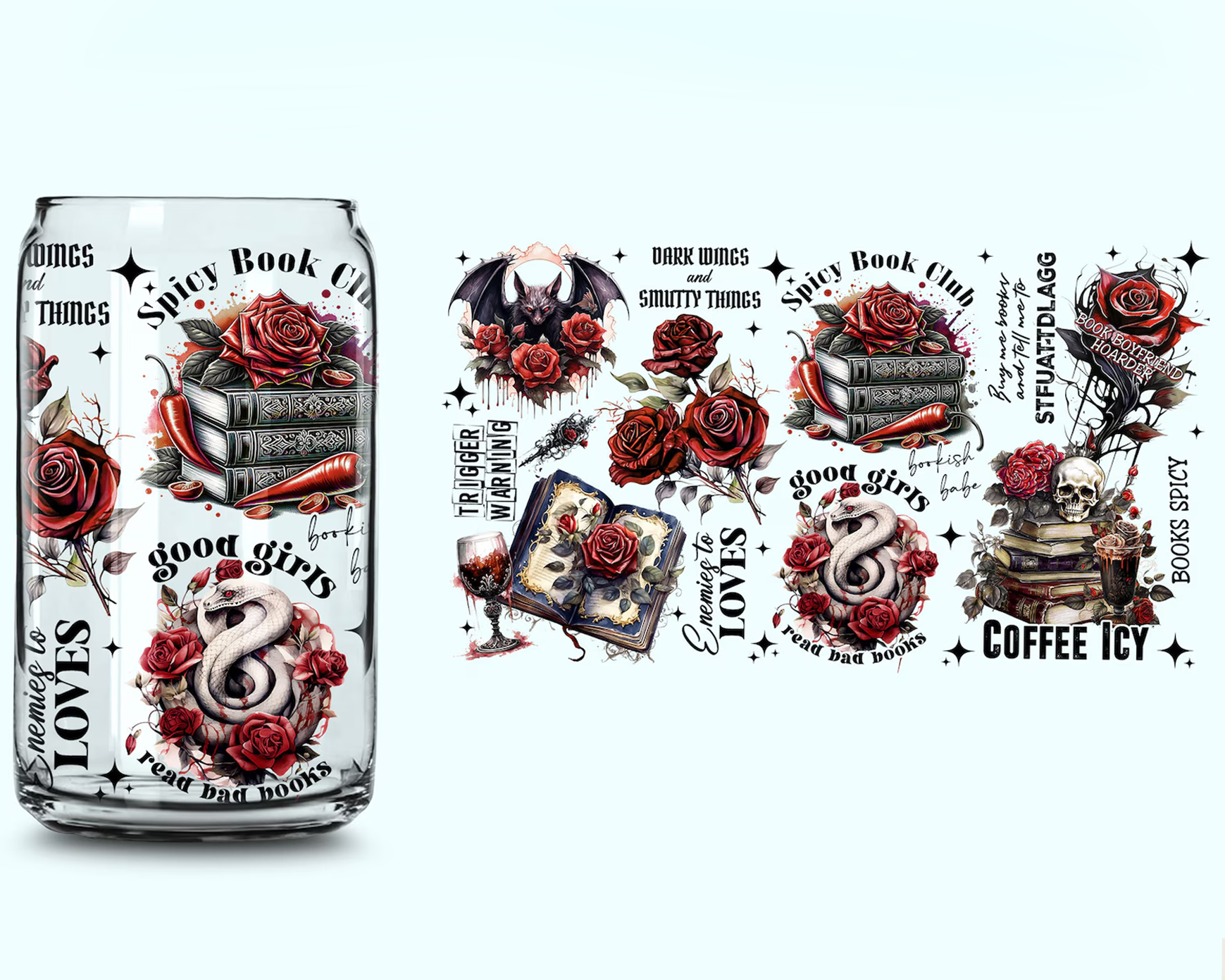 Spicy Book Club Wrap UV DTF Sticker
