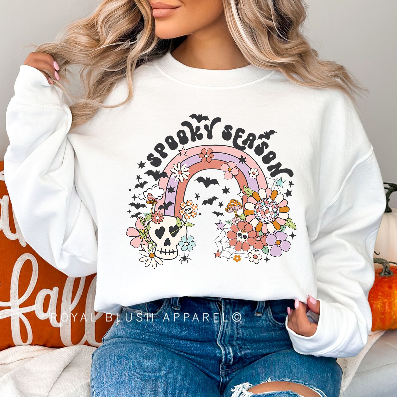 Rainbow Spooky Season Full Color Transfer