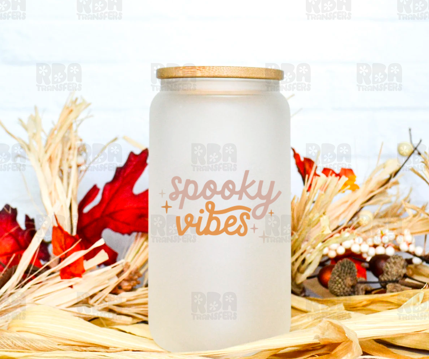 Cursive Spooky Vibes UV DTF Sticker