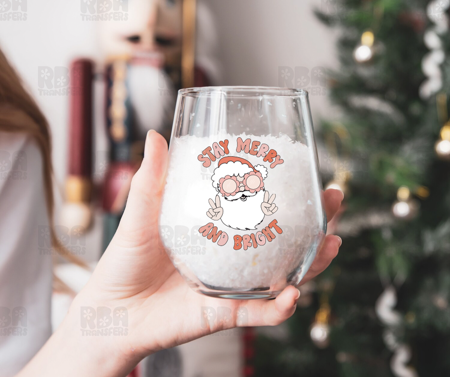 Stay Merry & Bright UV DTF Sticker