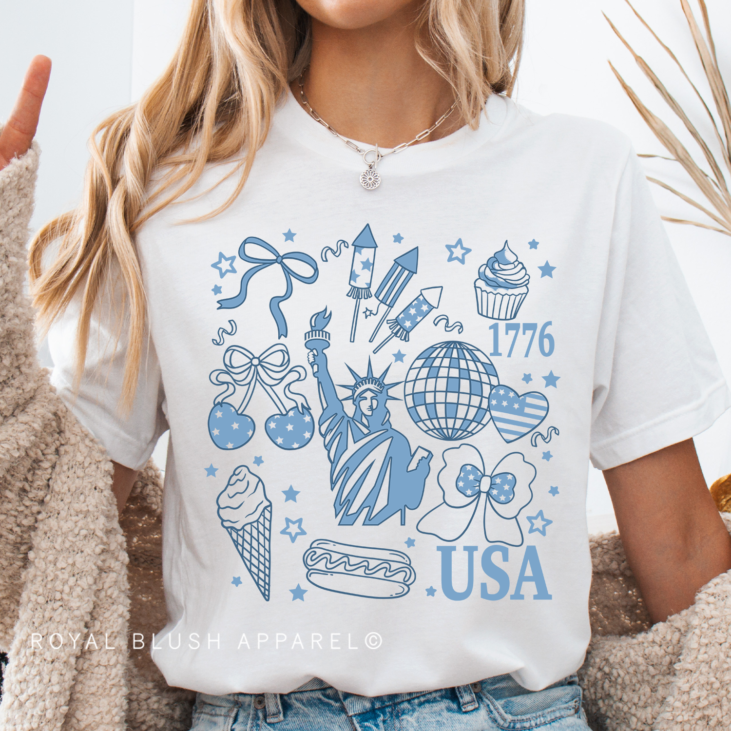 Retro America Coquette Icons Full Color Transfer
