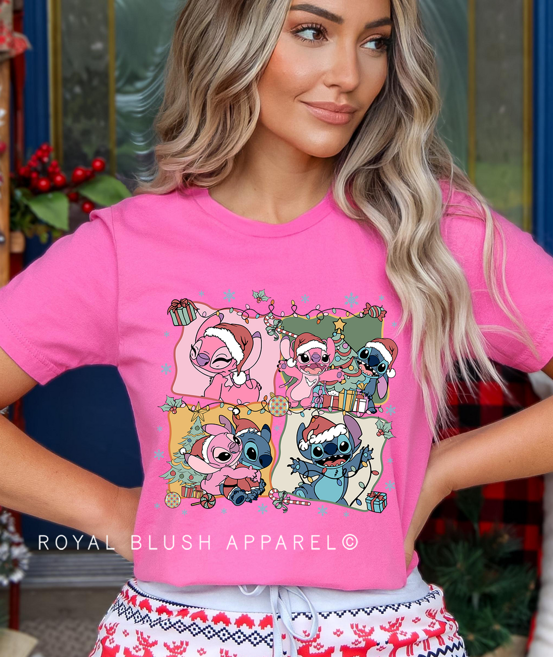 Lilo & Stitch Christmas Full Colour Transfer