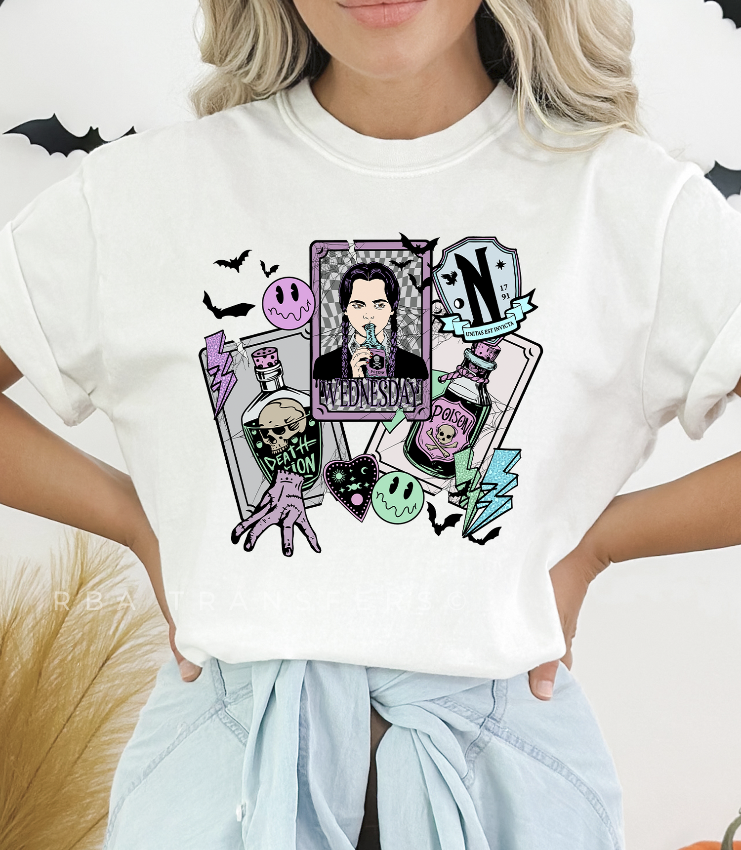 Wednesday Addams Death Potion Full Color Transfer