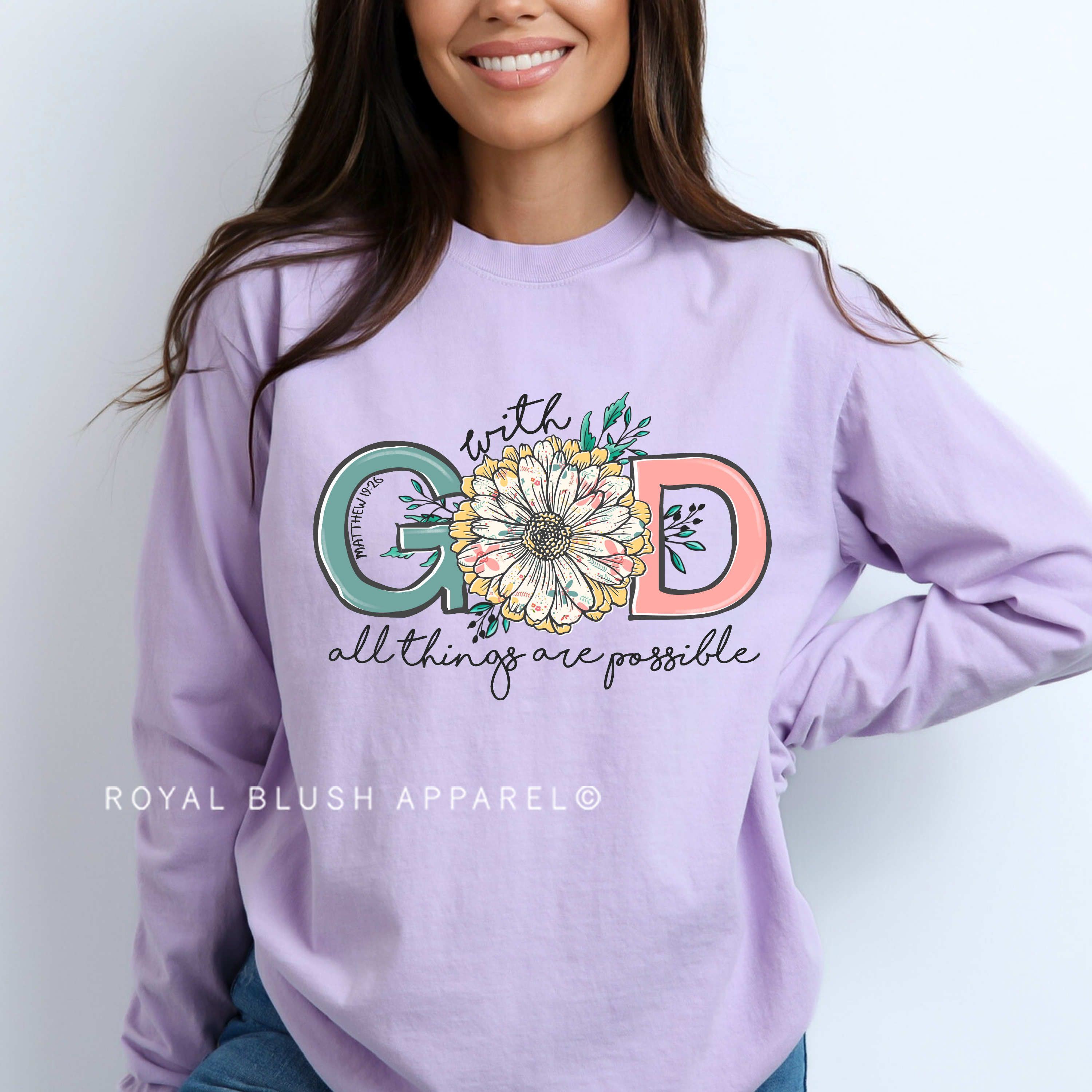 With God All Things Are Possible Full Color Transfer