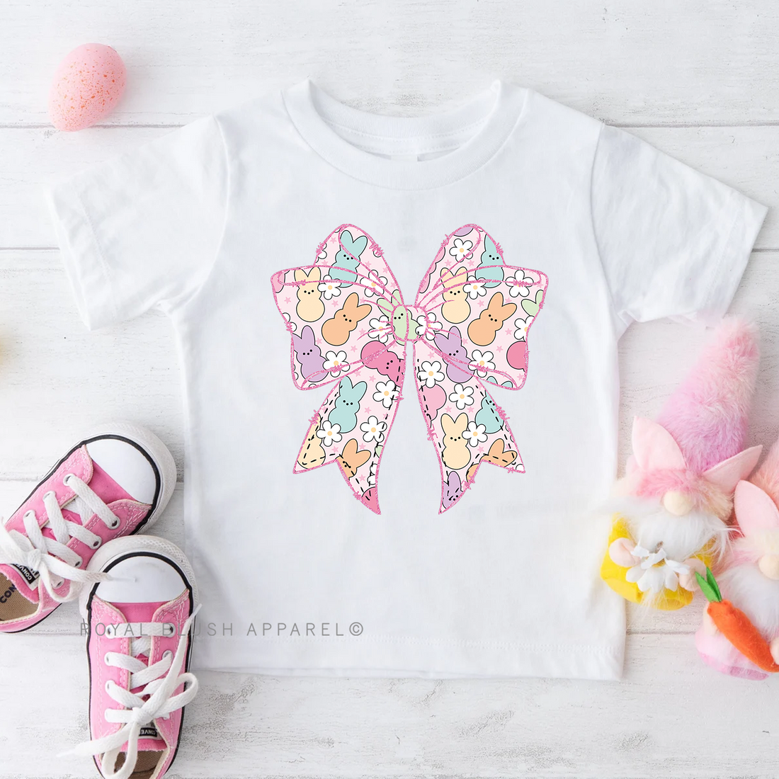Toddler/Youth Peeps Bow Full Color Transfer
