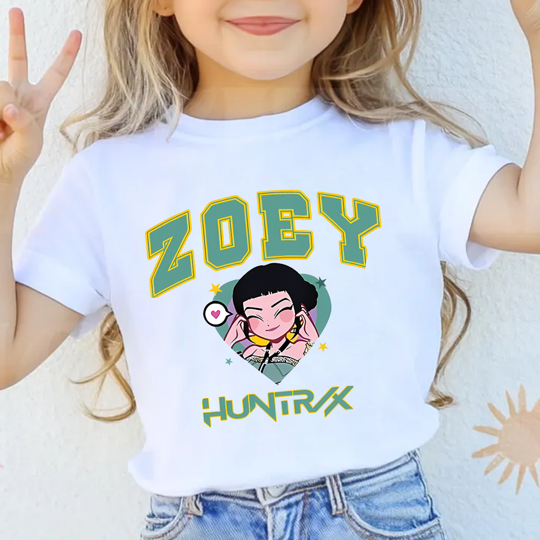 Toddler Youth Kpop Huntrix Zoey Full Color Transfer
