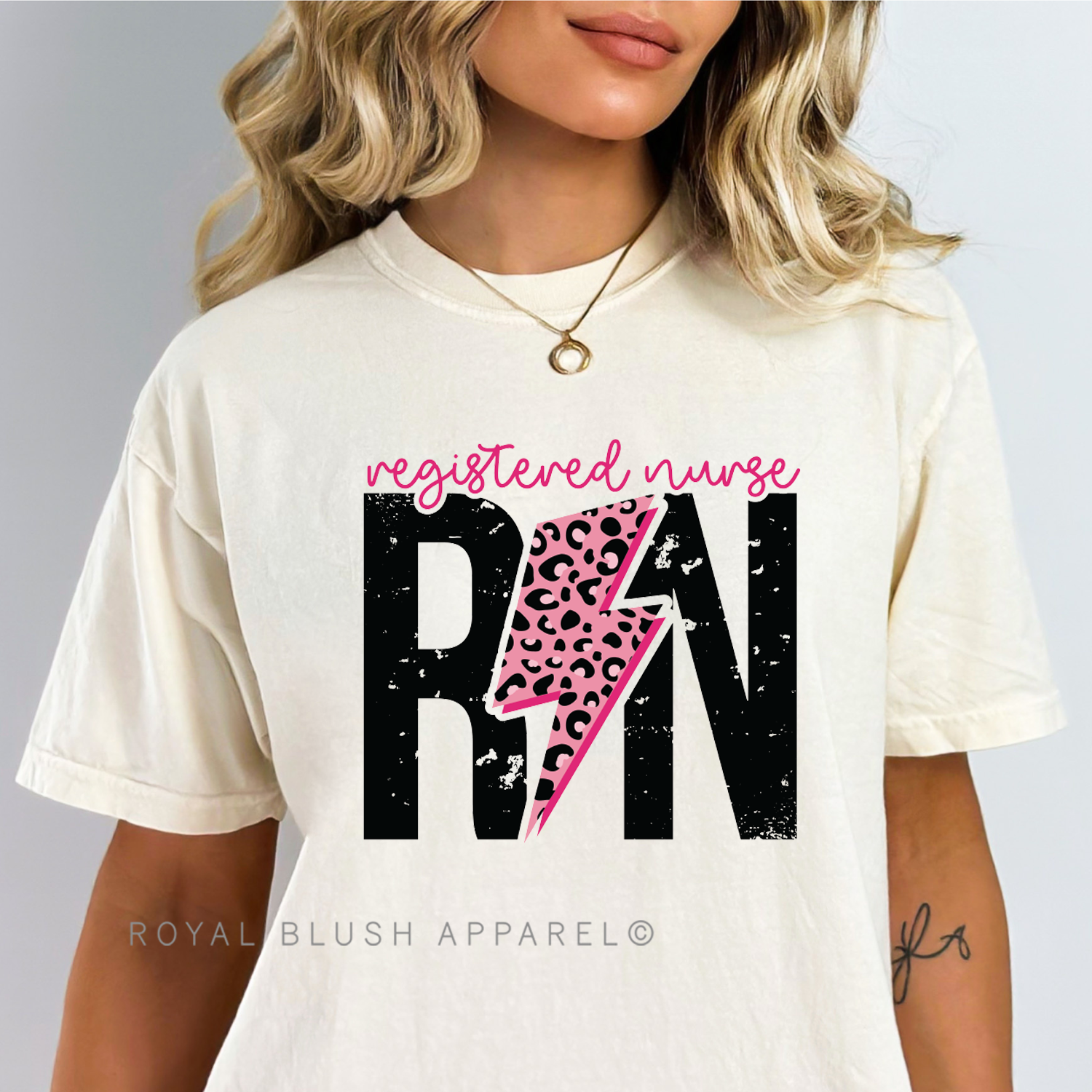 Registered Nurse Lightning Full Color Transfer
