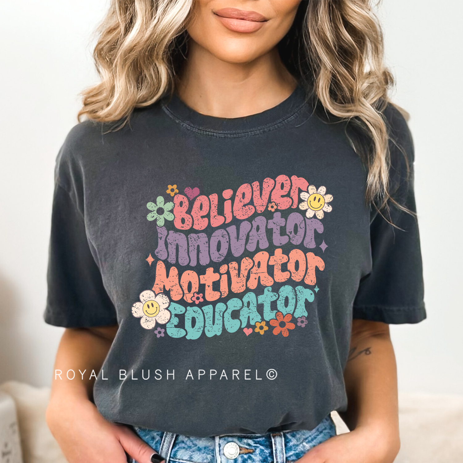 Believer Innovator Motivator Educator Full Color Transfer