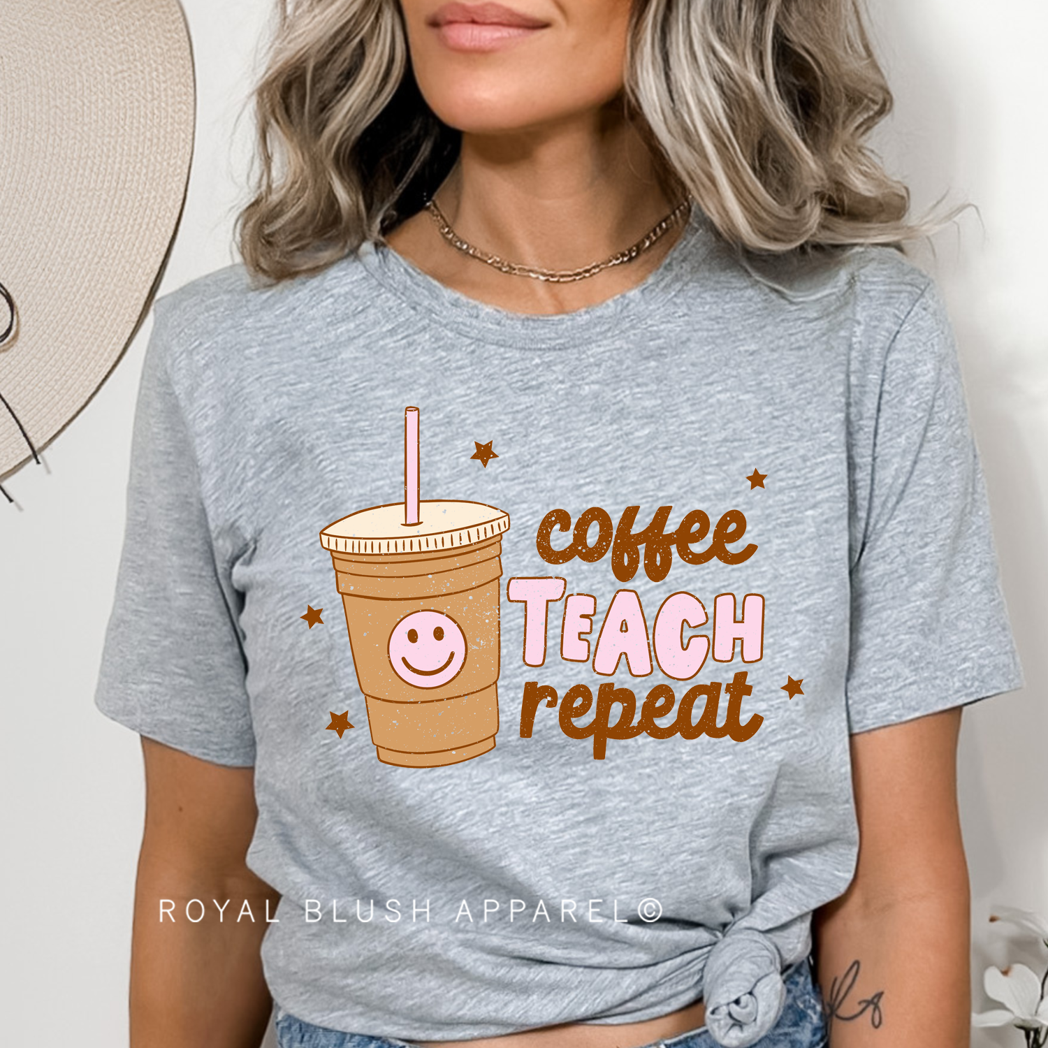 Coffee Teach Repeat Full Color Transfer