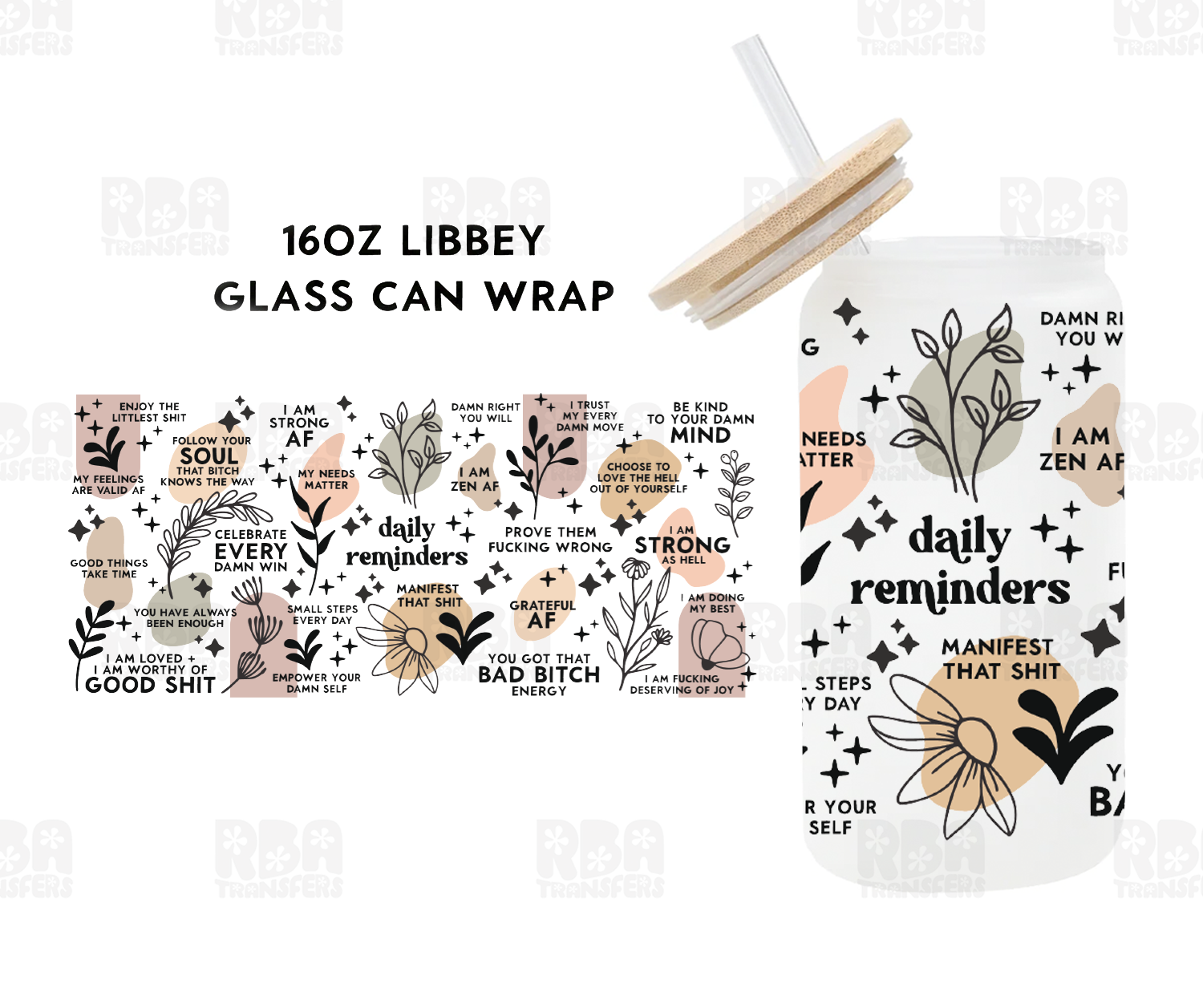 ✨Daily Reminders✨ Wrap UV DTF Sticker