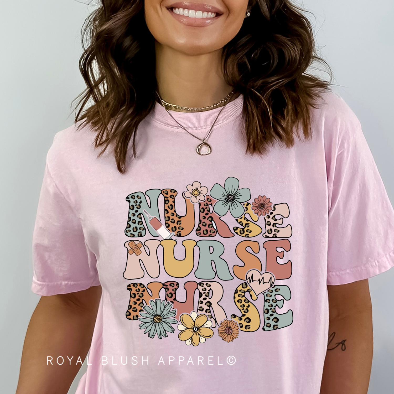 Floral Nurse Full Color Transfer