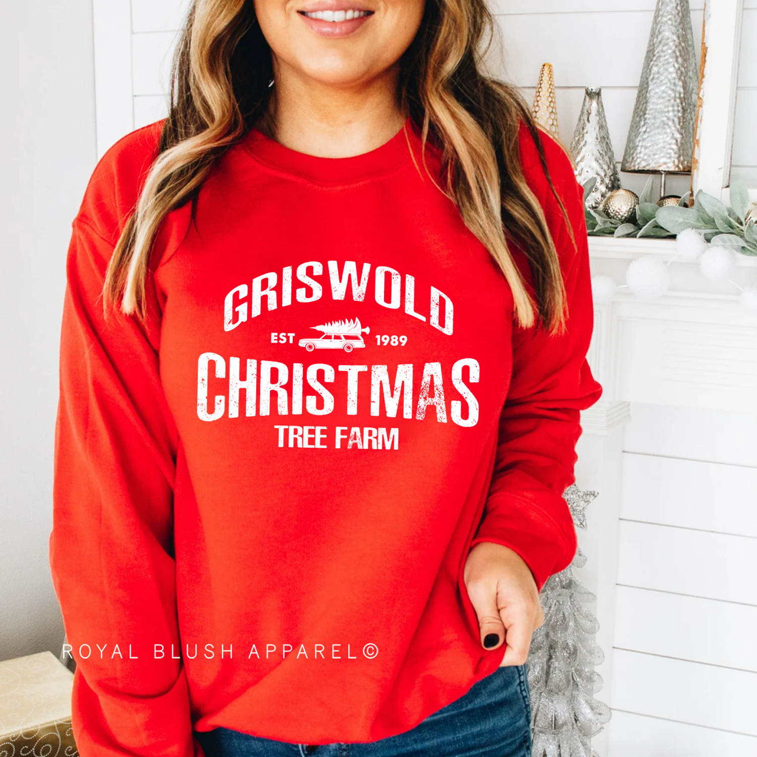 Griswold Christmas Tree Farm WHITE Screen Print Transfer