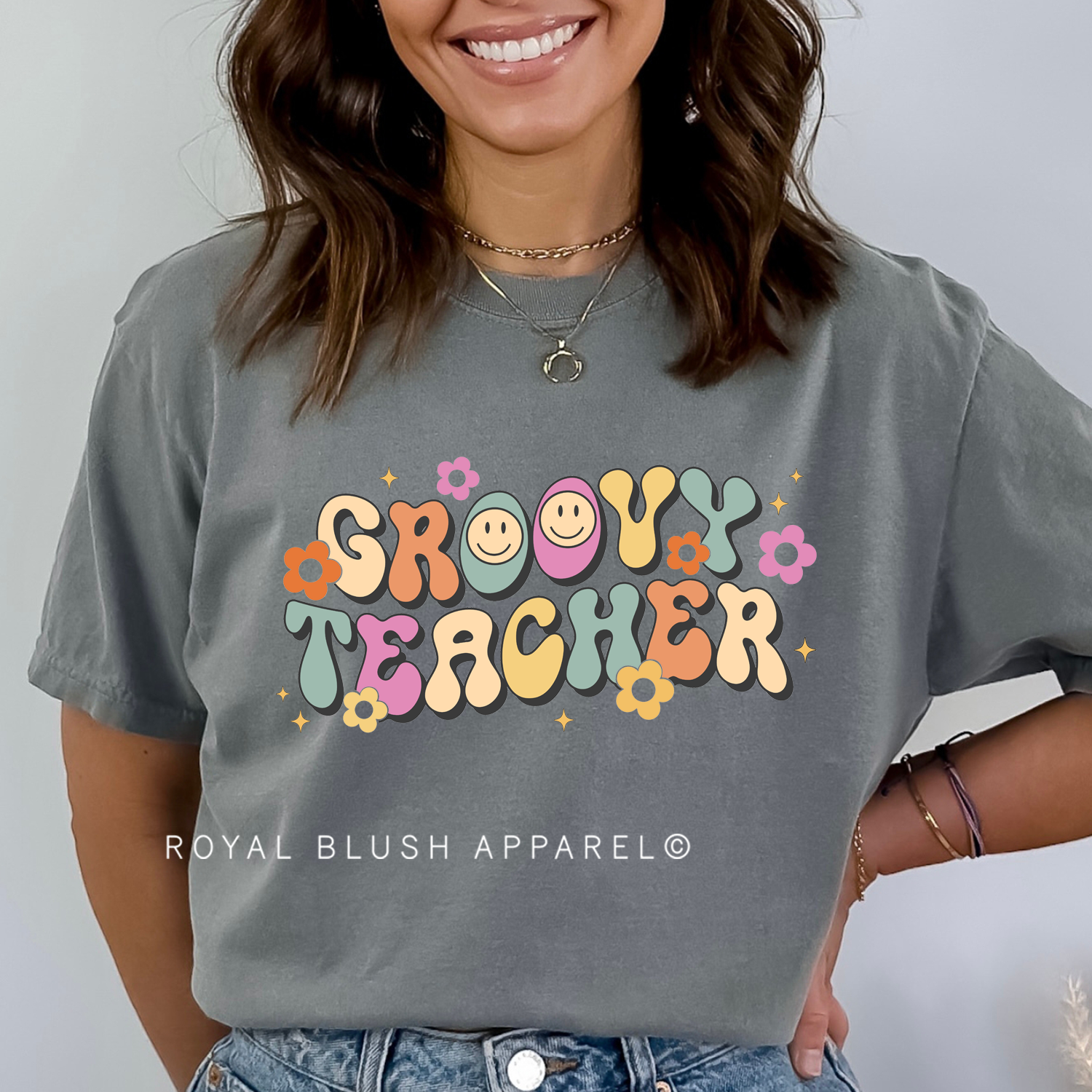 Groovy Teacher Full Color Transfer