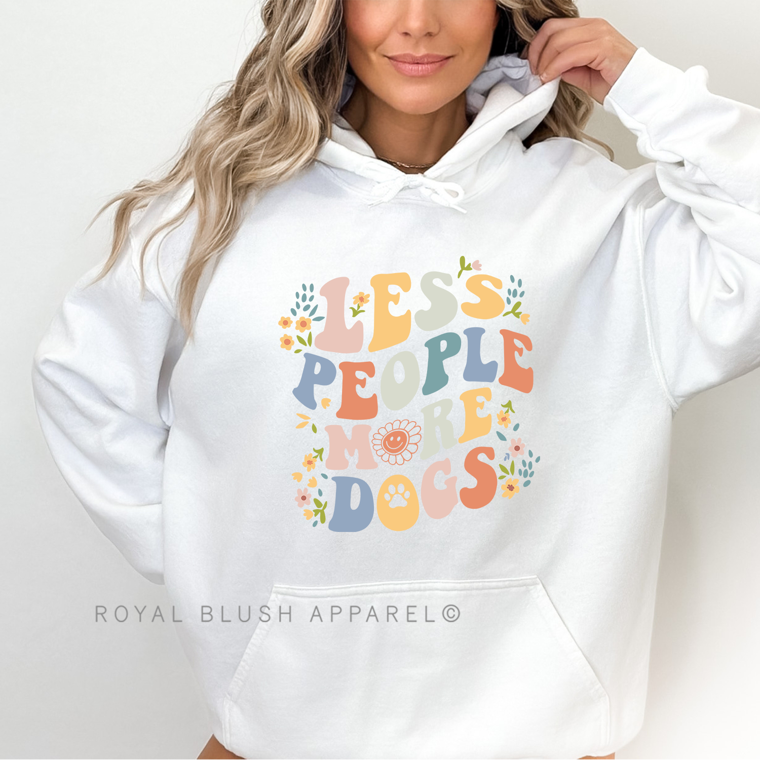 Less People More Dogs Full Color Transfer