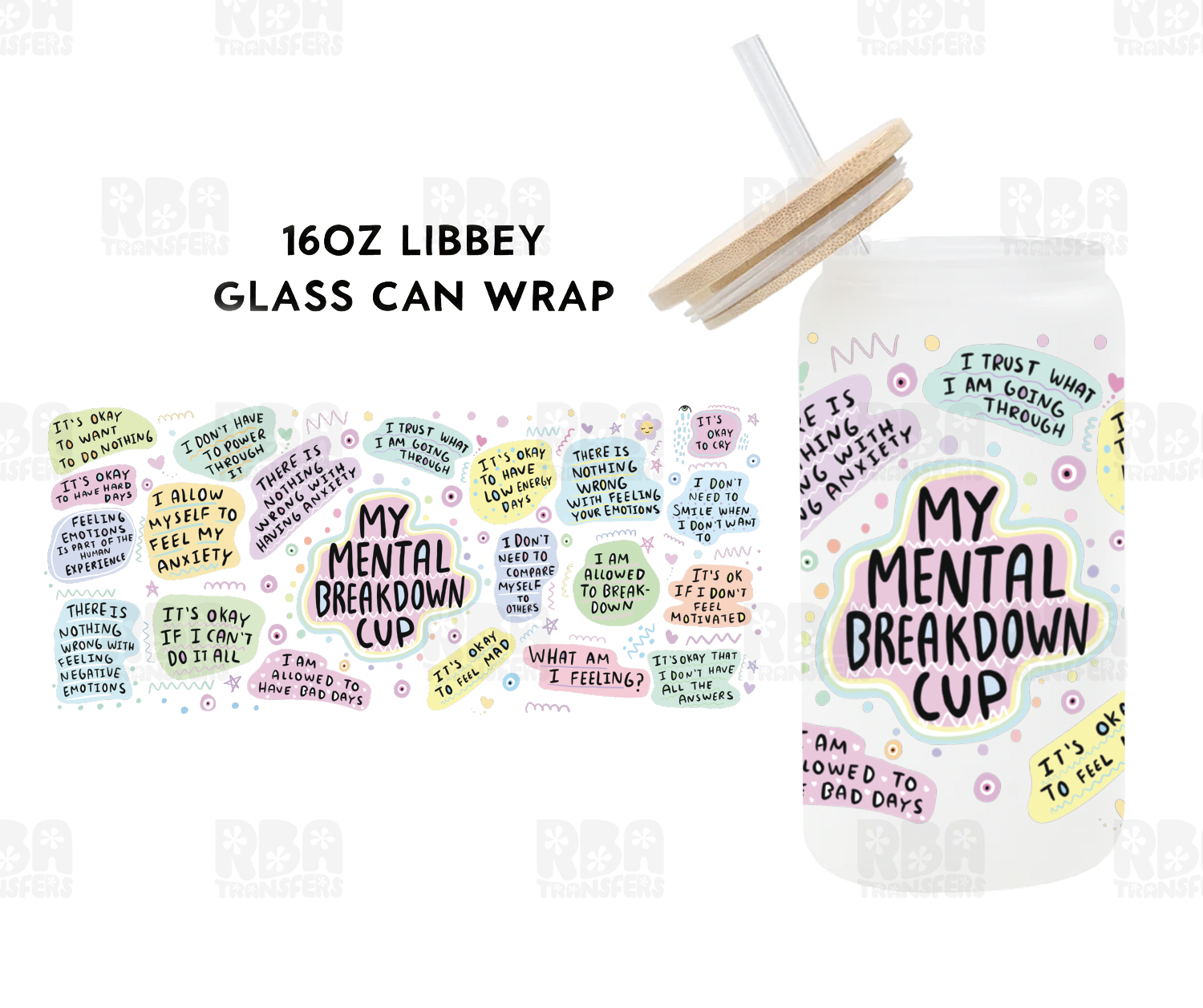 My Mental Breakdown Cup UV DTF Sticker Wrap