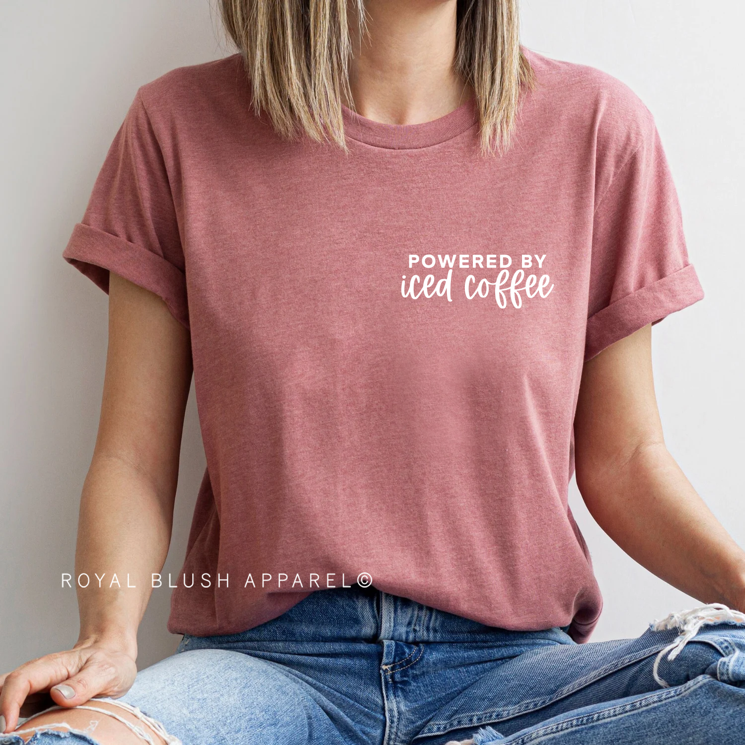 Powered By Iced Coffee Screen Print Transfer