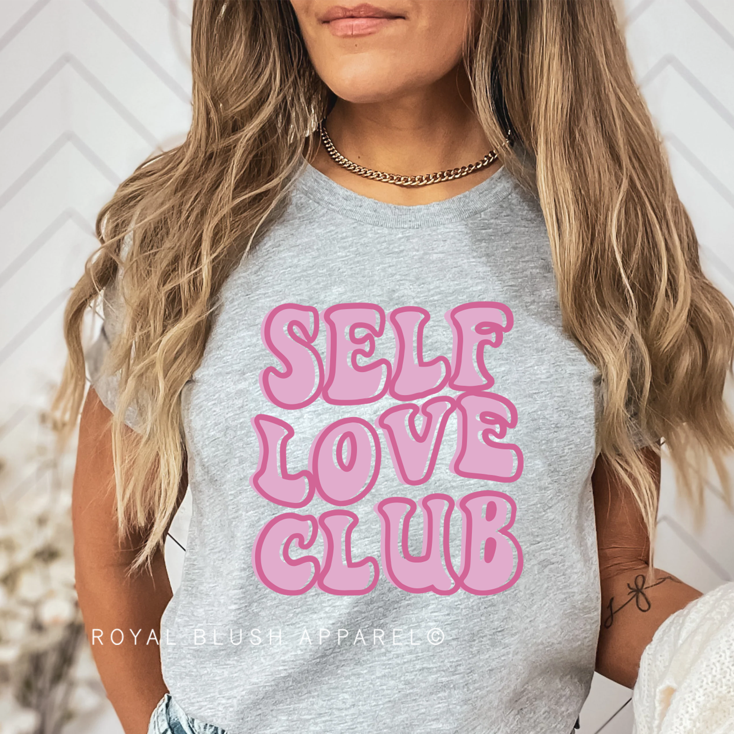 Pink Self Love Club Full Color Transfer