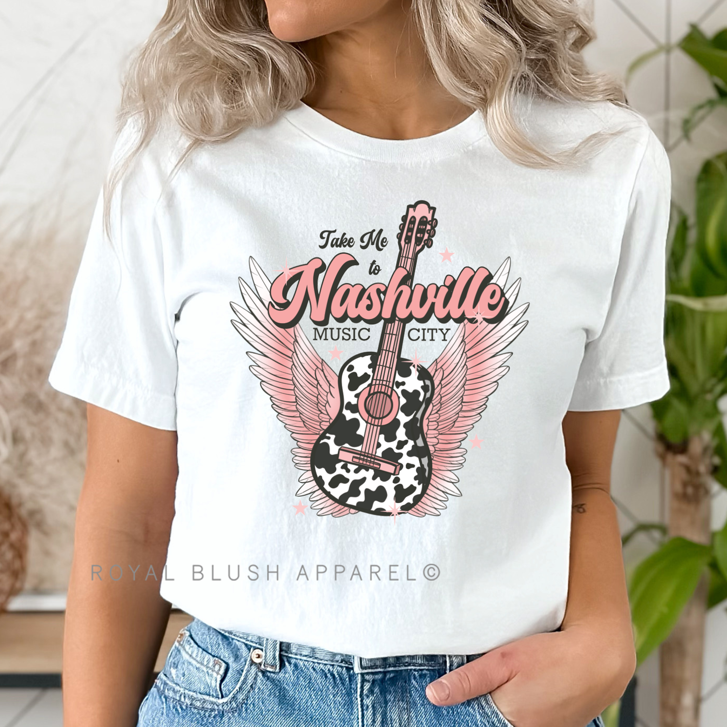 Take Me To Nashville Music City Full Color Transfer