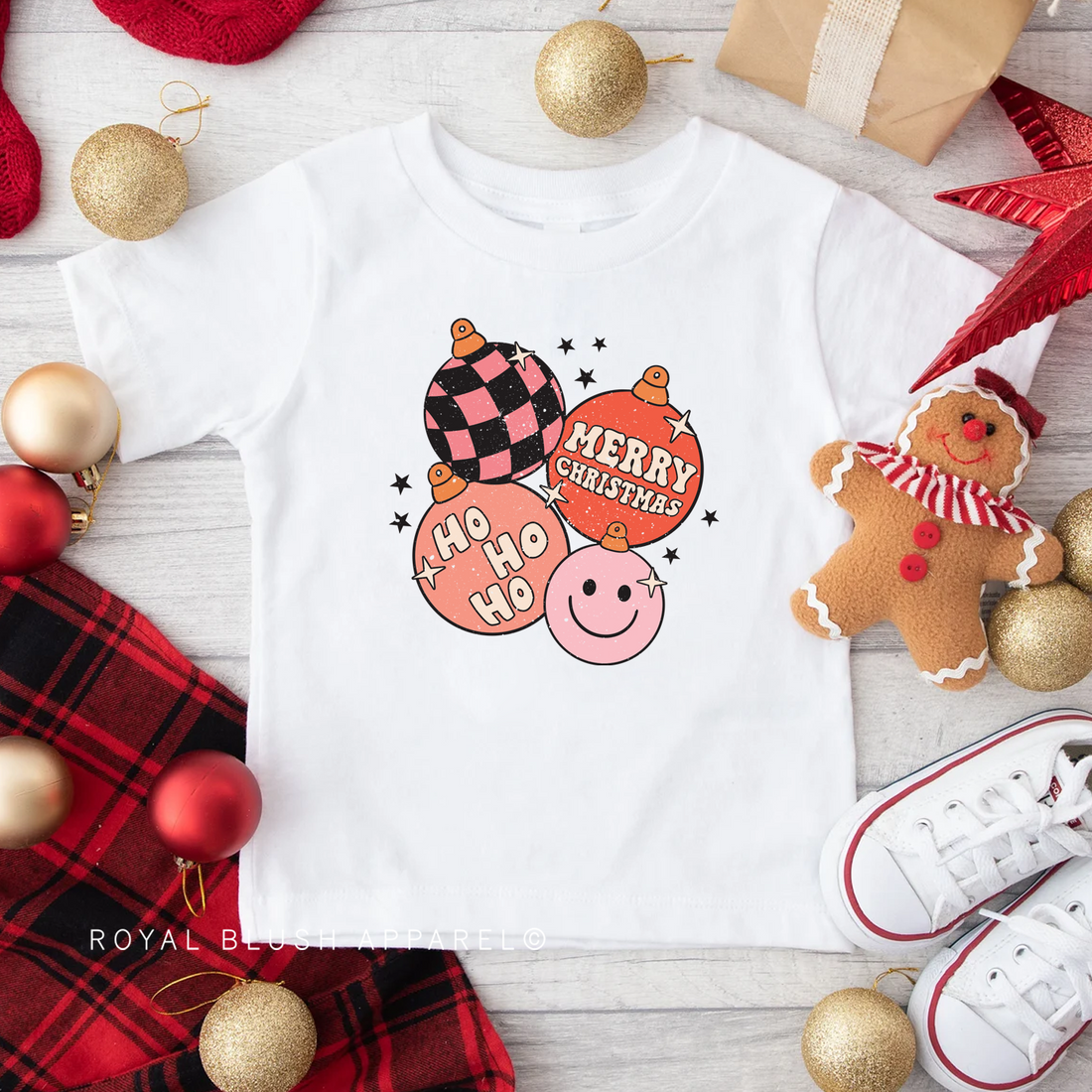 Youth Pink Christmas Ornaments Full Colour Transfer