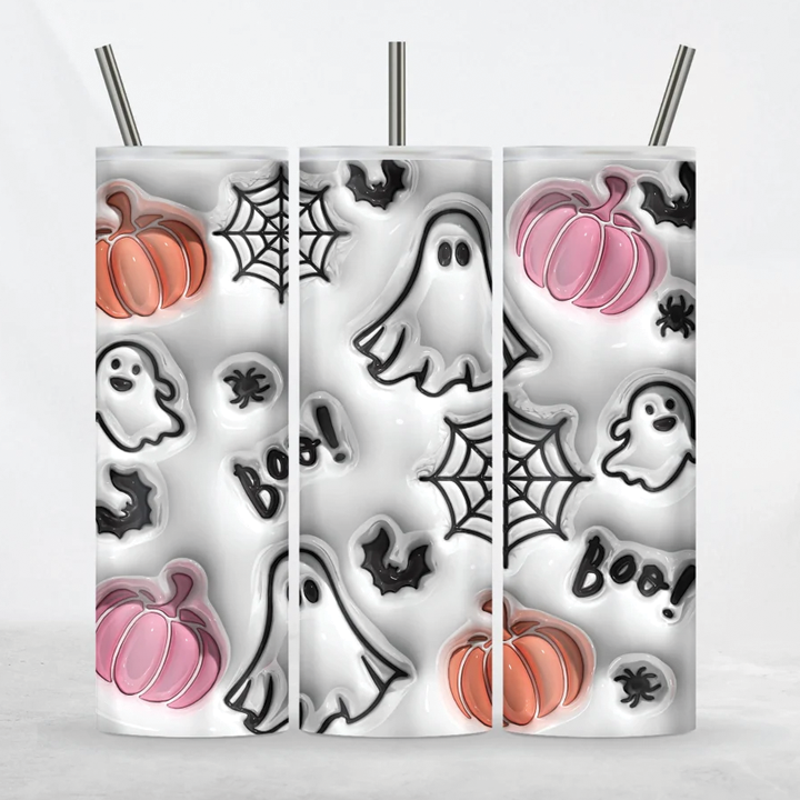 Ghost Pumpkins 20oz 3D Inflated Sublimation Wrap