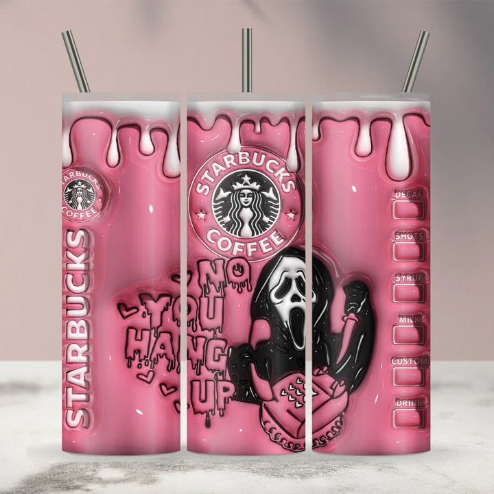 Ghost No You Hang Up 20oz Enveloppe de sublimation gonflée 3D