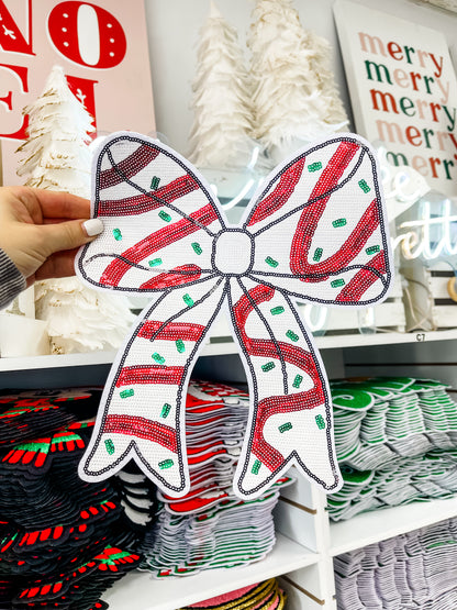 Little Debbie Bow Sequin Patch