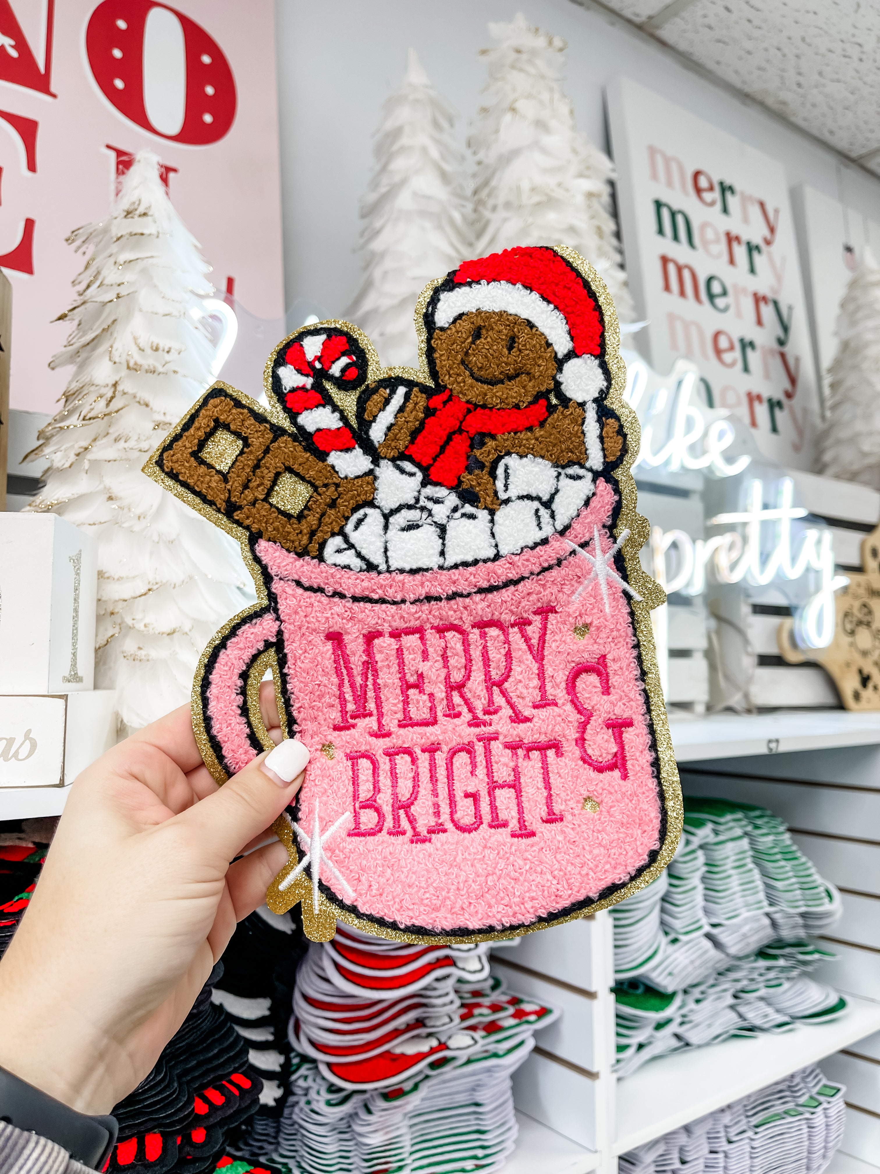 Mug Merry &amp; Bright Chenille Patch