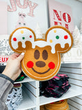 Mr Gingerbread Head Chenille Patch