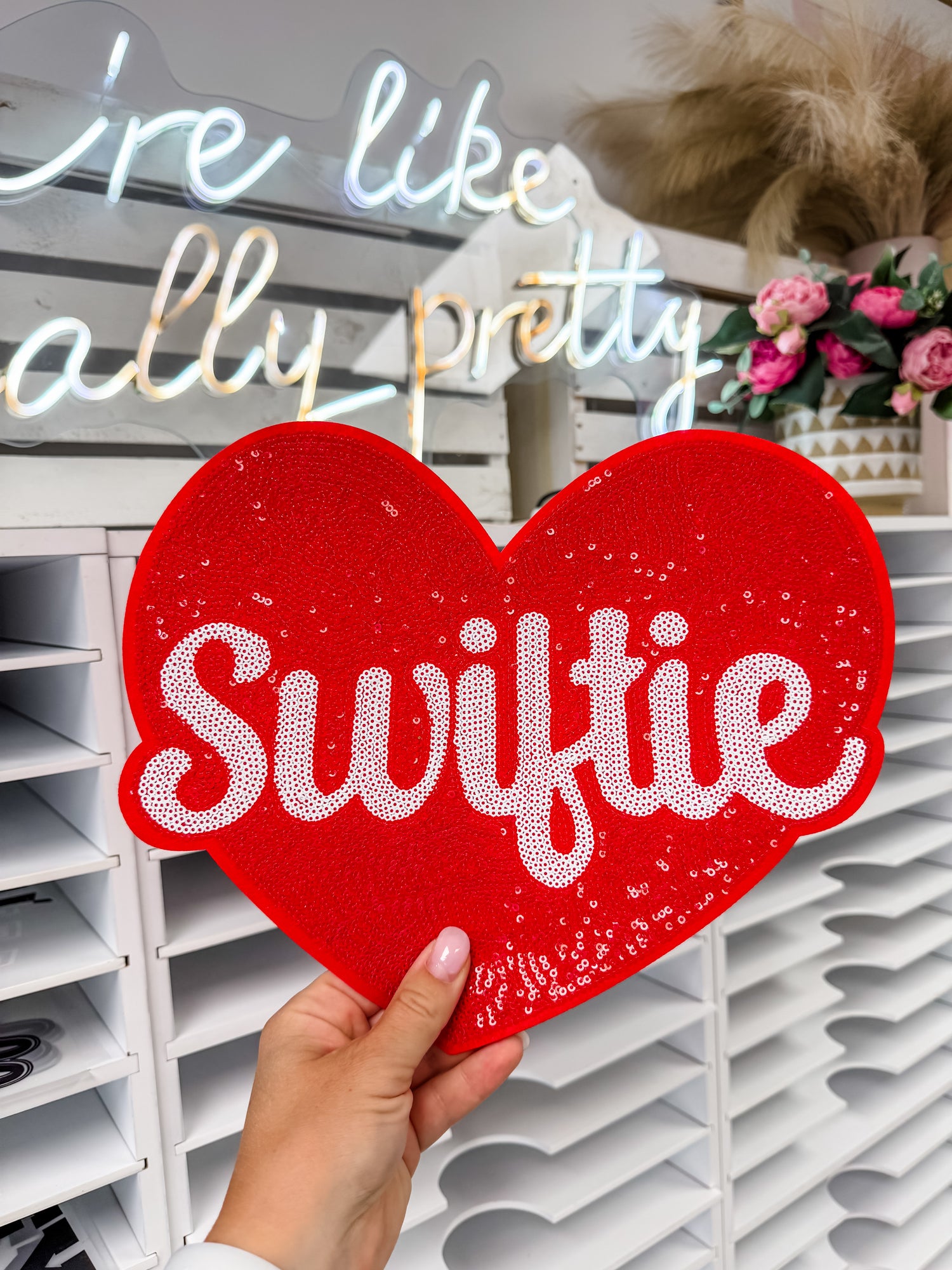 Red Heart Swiftie Sequin Patch