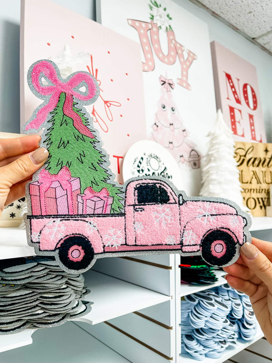 Pink Truck Chenille Patch