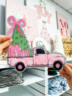 Pink Truck Chenille Patch