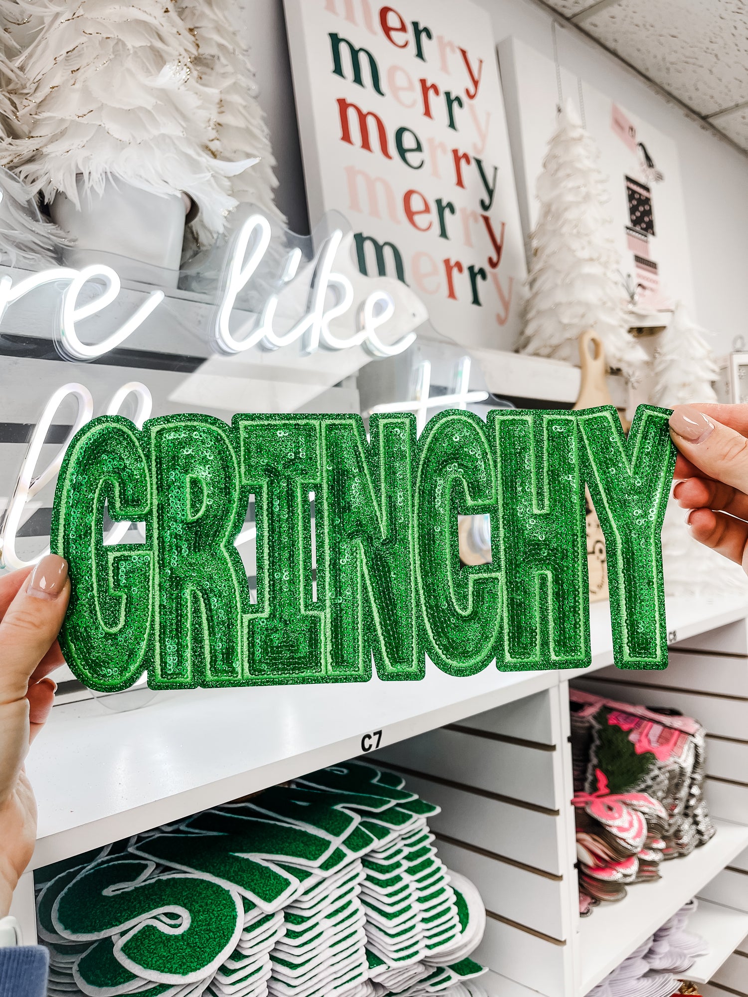 GRINCHY Sequin Patch