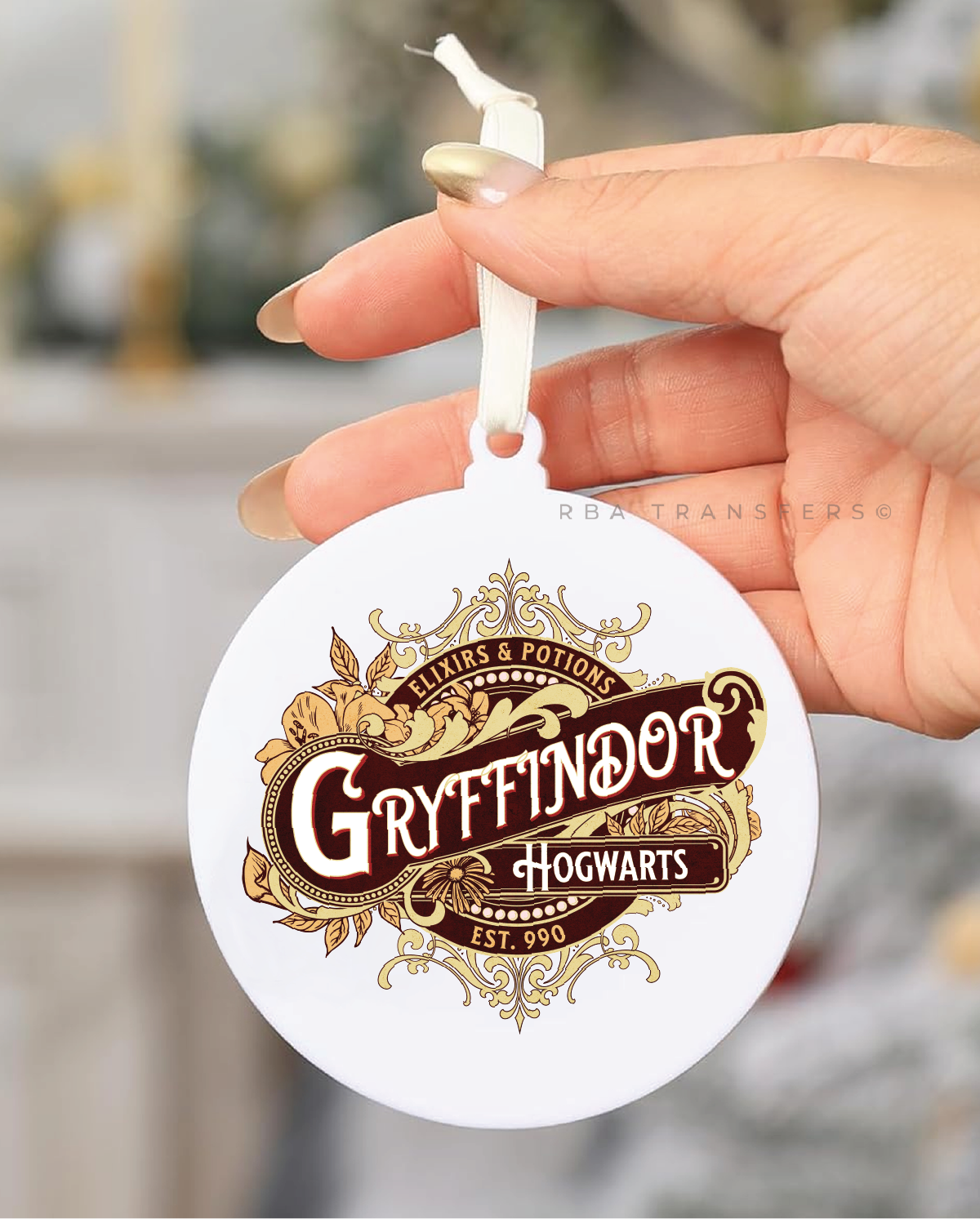 Gryffindor Hogwarts 3&quot; Acrylic Ornament UV DTF Sticker