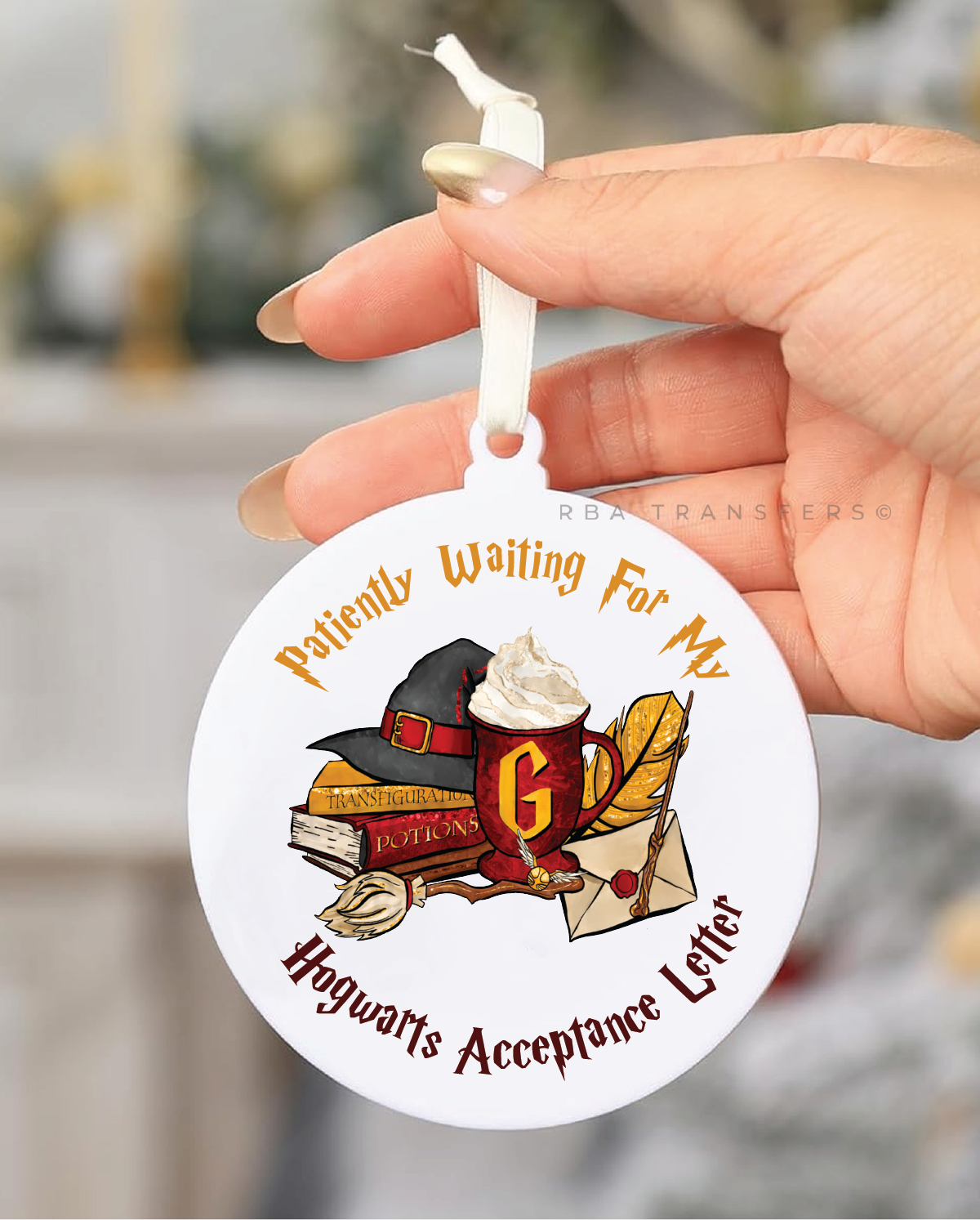 Hogwarts Acceptance Letter 3&quot; Acrylic Ornament UV DTF Sticker