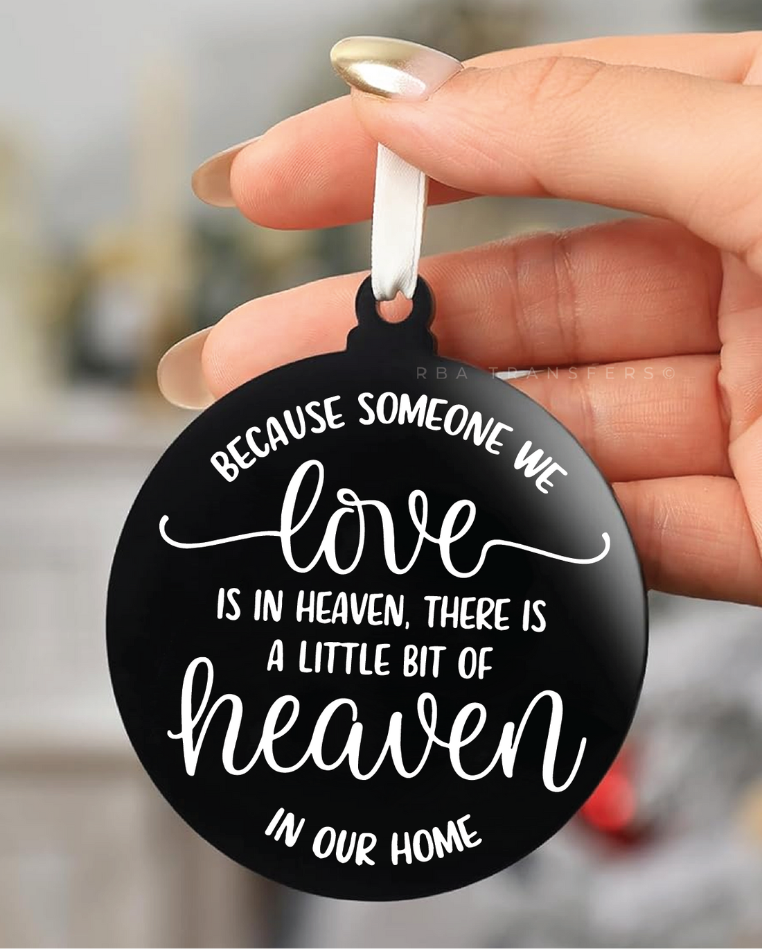 Heaven In Our Home Ornament 3&quot; Acrylic Ornament UV DTF Sticker