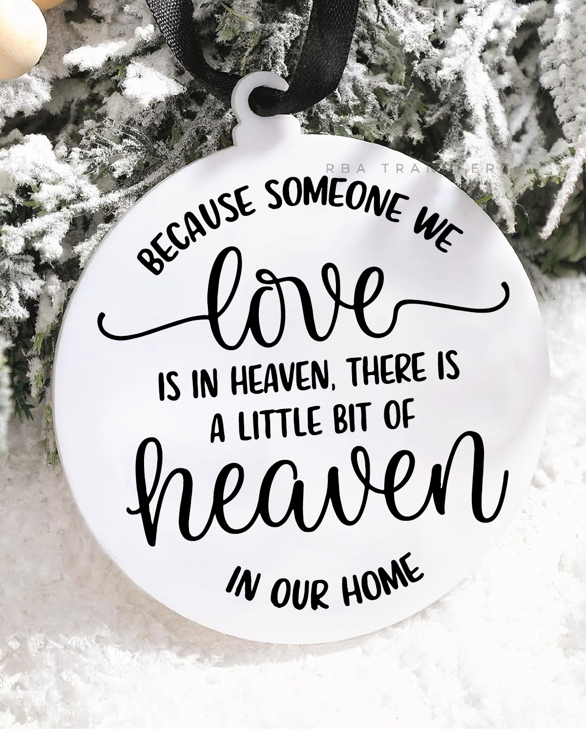 Heaven In Our Home Ornament 3&quot; Acrylic Ornament UV DTF Sticker